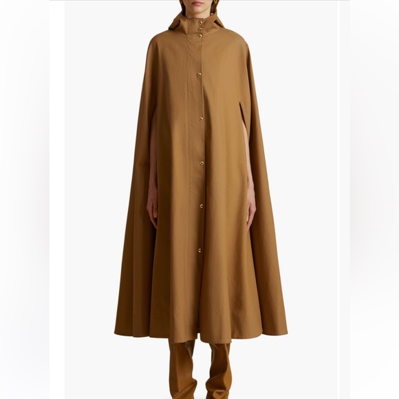 NEW KHAITE THE ROYGEN CAPE Coat in Khaki size M - Picture 10 of 11